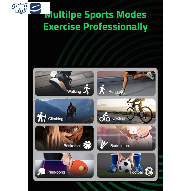 ساعت هوشمند 36 میلی‌متری تی سی اچ مدل E10 Nova با بند سیلیکونی