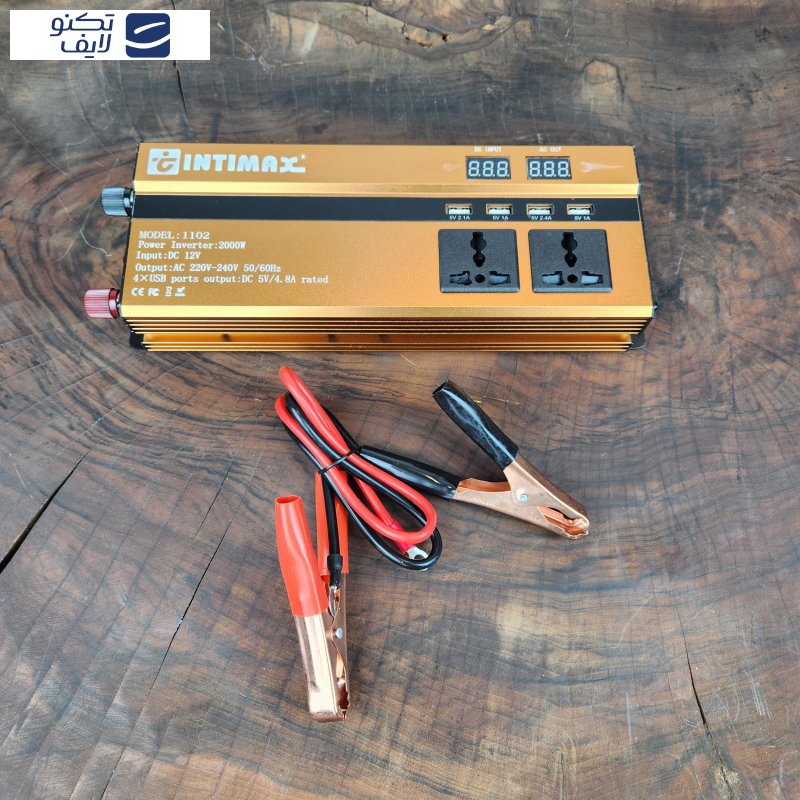 مبدل برق خودرو اینتیمکث کد 100217 ظرفیت 2000 وات مبدل برق خودرو اینتیمکث کد 100217 ظرفیت 2000 وات