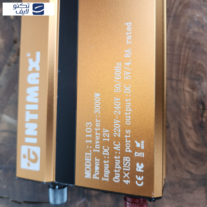 مبدل برق خودرو صنعتی اینتیمکث کد 1103 ظرفیت 3000 وات