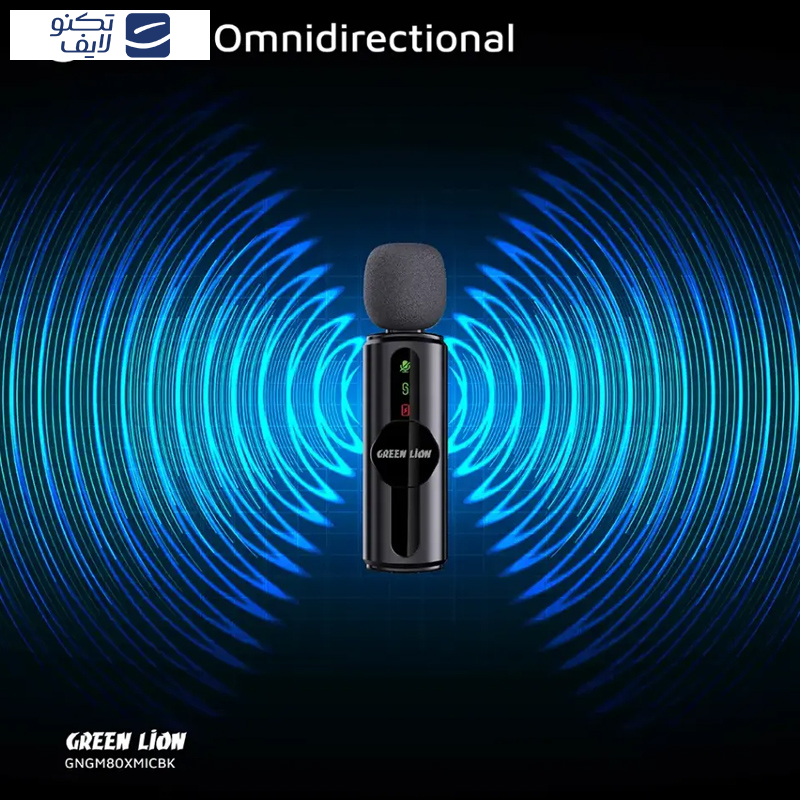 ست میکروفن بی سیم گرین لاین مدل GM-80X با درگاه اتصال لایتنینگ/AUX/USB-C ست میکروفن بی سیم گرین لاین مدل GM-80X با درگاه اتصال لایتنینگ/AUX/USB-C