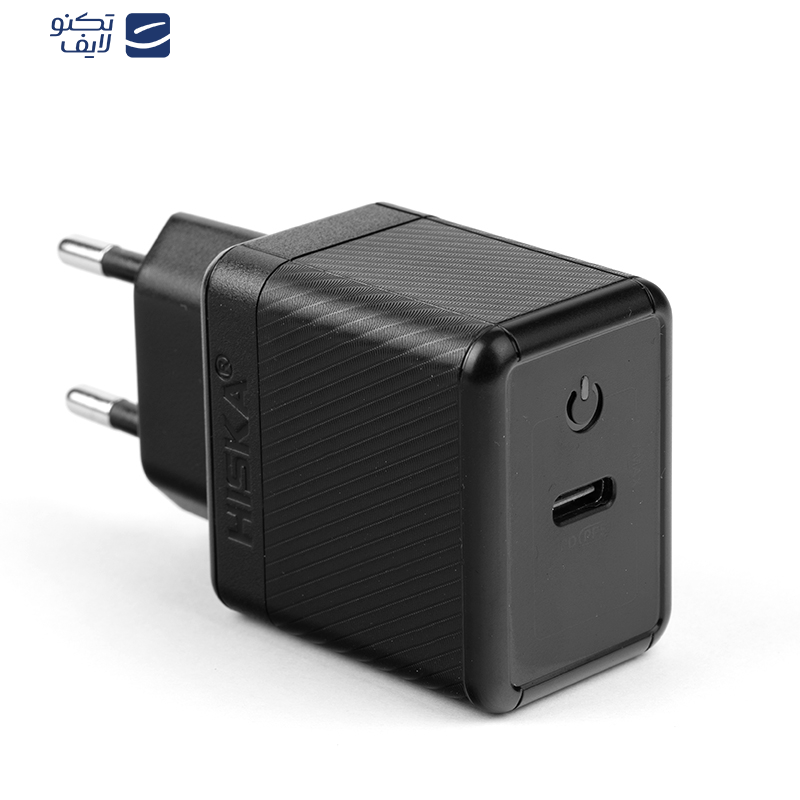 شارژر دیواری 35 وات هیسکا مدل H-119GAN به همراه کابل تبدیل USB-C