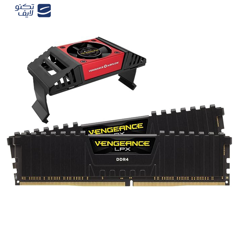 رم دسکتاپ DDR4 تک کاناله 3200 مگاهرتز CL16 کورسیر مدل VENGEANCE LPX ظرفیت 8گیگابایت