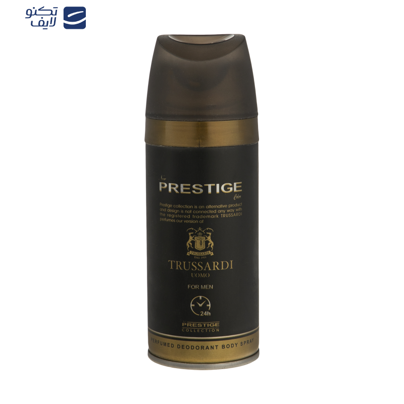 اسپری مردانه پرستیژ مدل Trussardi Uomo حجم 150 میلی لیتر اسپری مردانه پرستیژ مدل Trussardi Uomo حجم 150 میلی لیتر