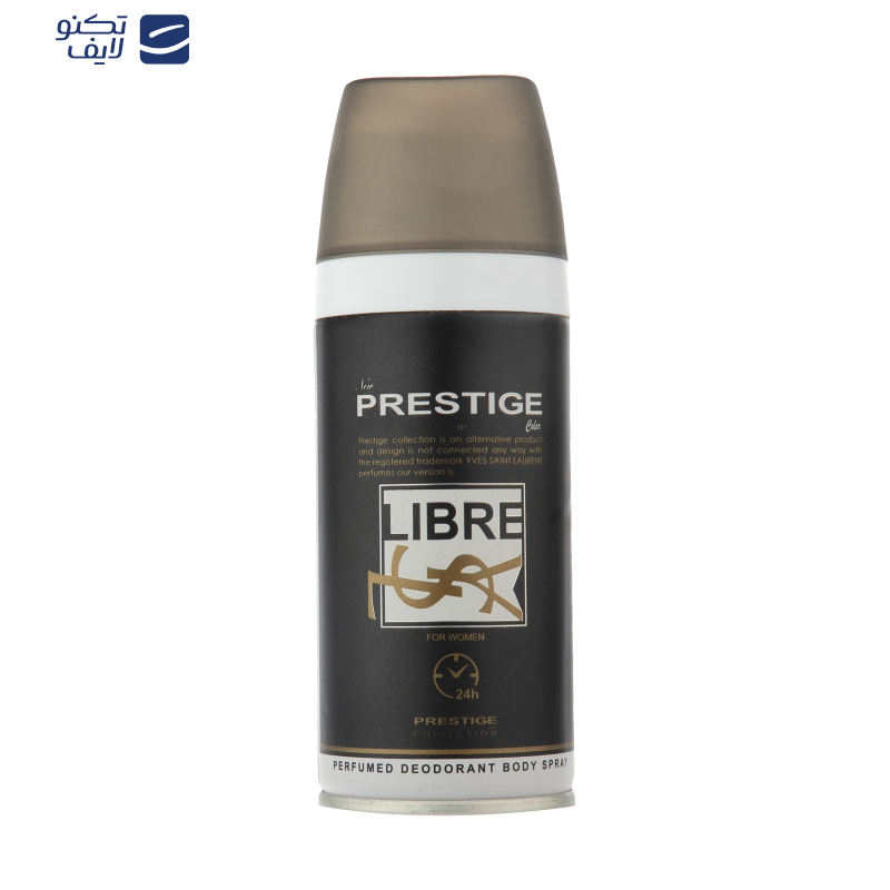 اسپری بدن زنانه نیو پرستیژ کالر مدل Libre حجم 150 میلی لیتر اسپری بدن زنانه نیو پرستیژ کالر مدل Libre حجم 150 میلی لیتر