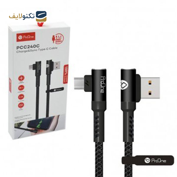 کابل تبدیل USB به USB-C پرووان مدل PCC240C طول 1 متر