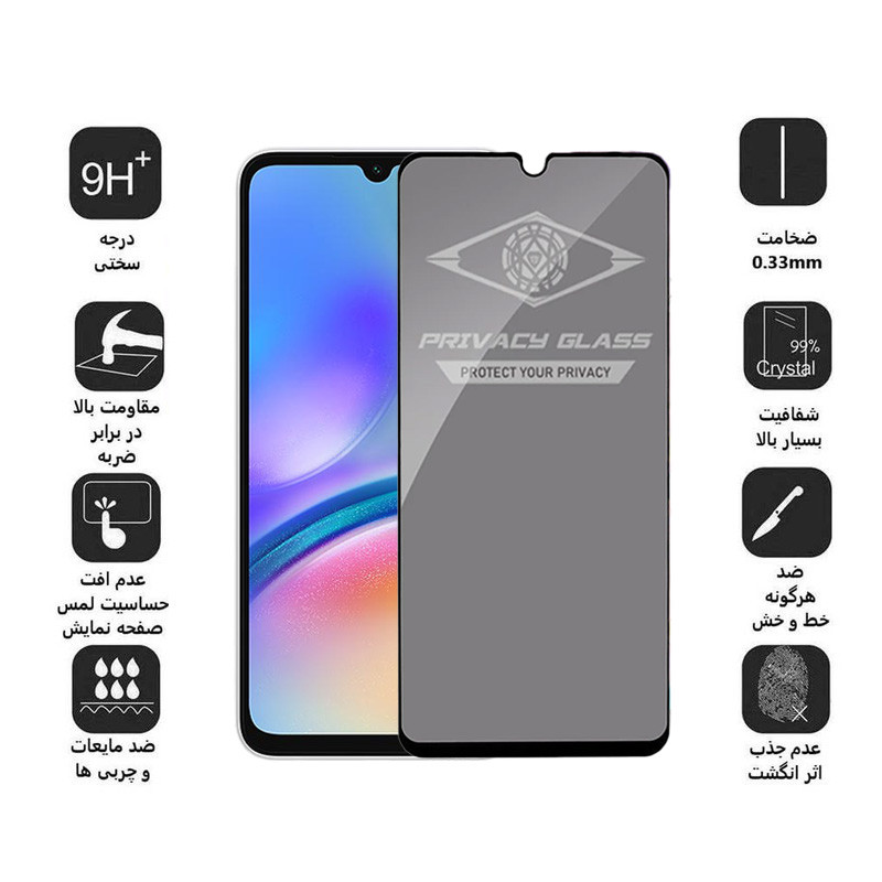 محافظ صفحه نمایش اپیکوی مدل Privacy مناسب برای گوشی موبایل سامسونگ Galaxy A70/A05/A05s