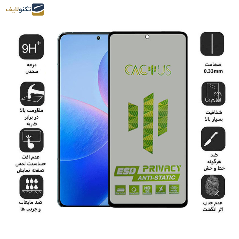 محافظ صفحه نمایش حریم شخصی اپیکوی مدل Cactus-ESD-Privacy مناسب برای گوشی موبایل شیائومی Redmi K70 / K70 Pro / K70E 