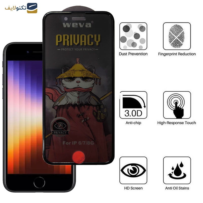 محافظ صفحه نمایش اپیکوی مدل AirBag Privacy مناسب برای گوشی موبایل اپل iPhone 7/ 8/ SE 2020/ SE 2022