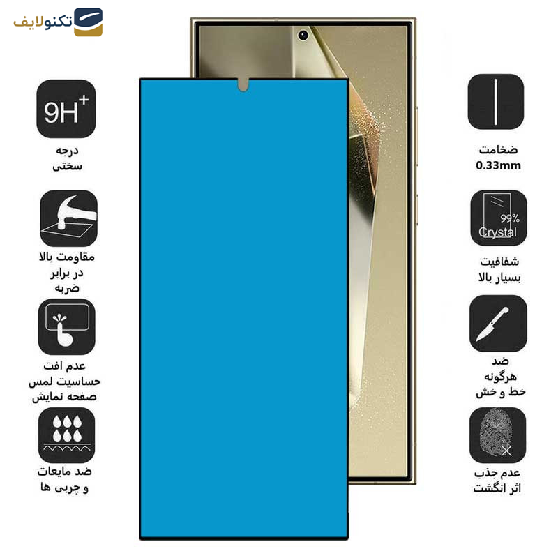 محافظ صفحه نمایش بوف مدل Silicone-G مناسب برای گوشی موبایل سامسونگ Galaxy S24 Ultra / S23 Ultra / S22 Ultra