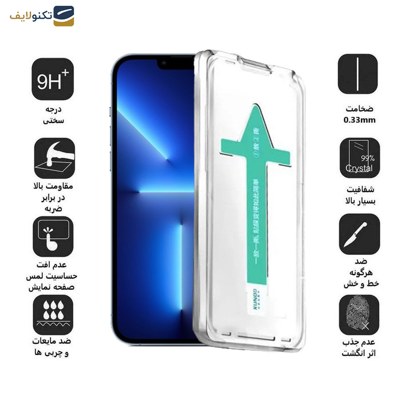 محافظ صفحه نمایش اپیکوی مدل Xundd Axe Easy install مناسب برای گوشی موبایل اپل iPhone 13 Pro Max/14 Plus