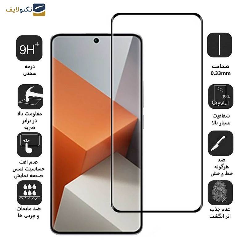 محافظ صفحه نمایش بوف مدل FullGlue-Max مناسب برای گوشی موبایل شیائومی Redmi Note 13 Pro Plus