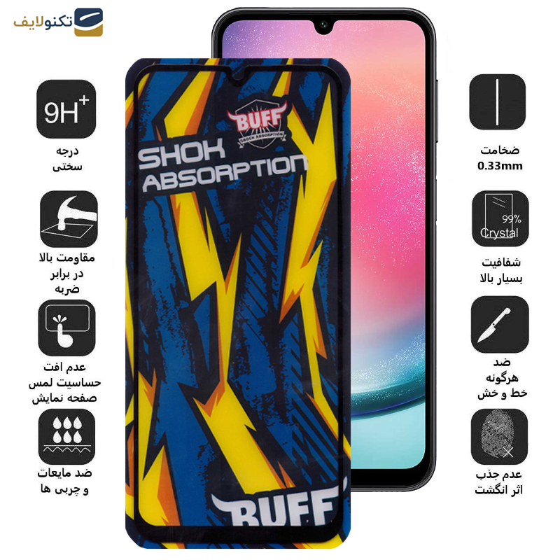 محافظ صفحه نمایش بوف مدل Shock-Shock-G مناسب برای گوشی موبایل سامسونگ Galaxy A25 5G / A24 4G / A15 5G/4G