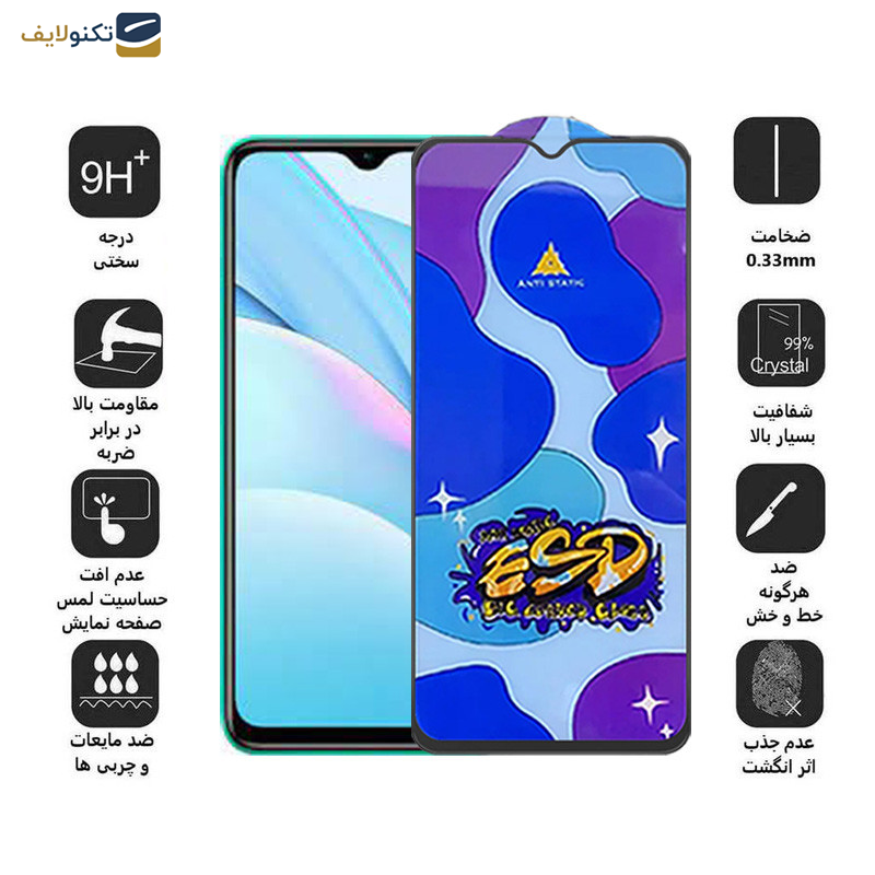 محافظ صفحه نمایش اپیکوی مدل Star ESD مناسب برای گوشی موبایل شیائومی Redmi Note 9 4G/Note 8 Pro/9 Prime 4G/9/9 Power 4G/10A