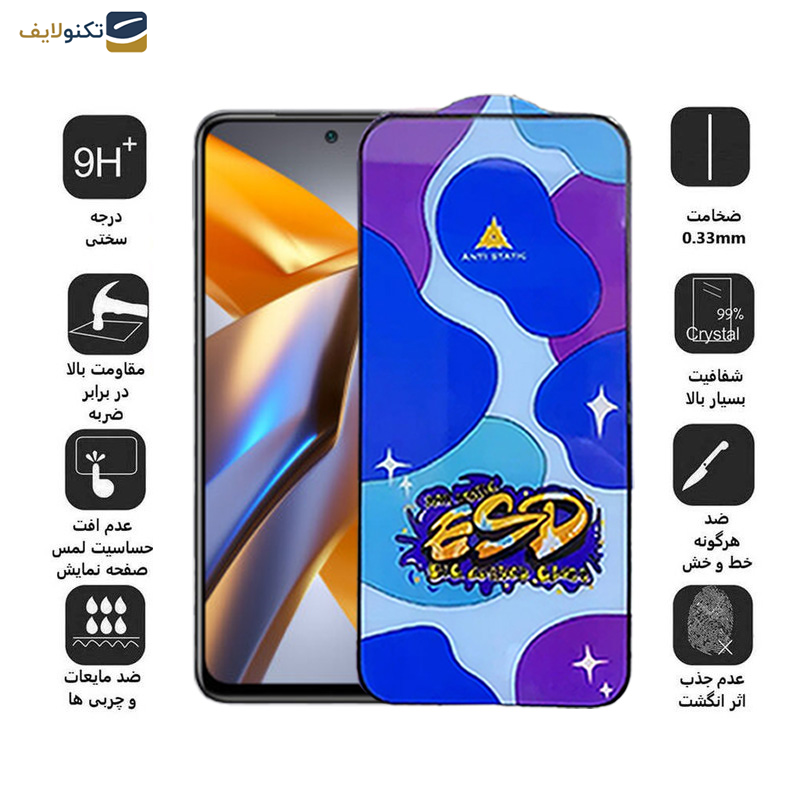محافظ صفحه نمایش اپیکوی مدل Star ESD مناسب برای گوشی موبایل شیائومی Poco M5s 4G/Poco M4 Pro 4G/Redmi Note 11 4G/Global/Redmi Note 10 4G