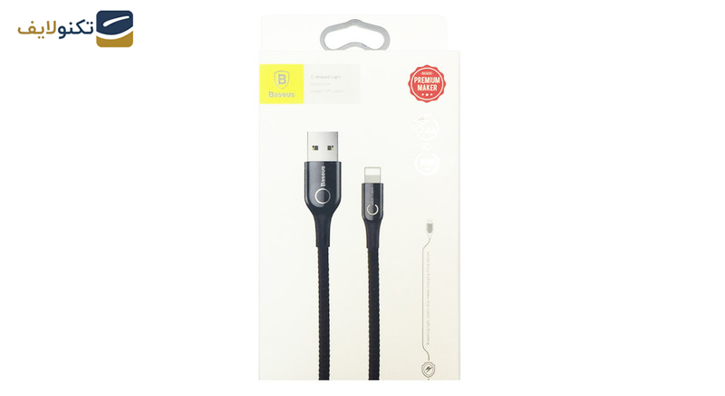 کابل تبدیل USB به Lightning باسئوس مدل C-Shaped به طول 1 متر