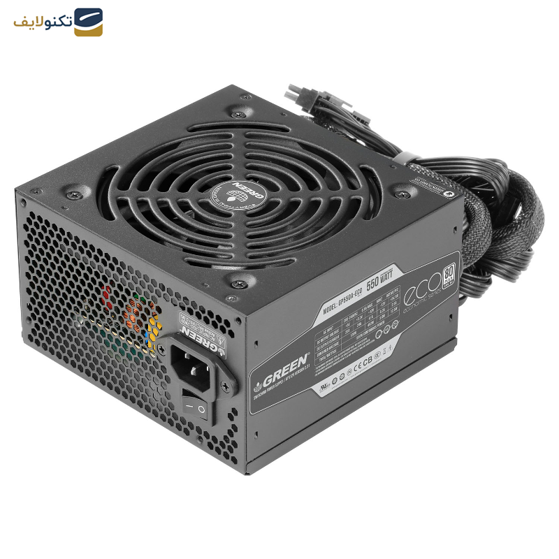 منبع تغذیه کامپیوتر گرین مدل GP550A-ECO Rev3.1