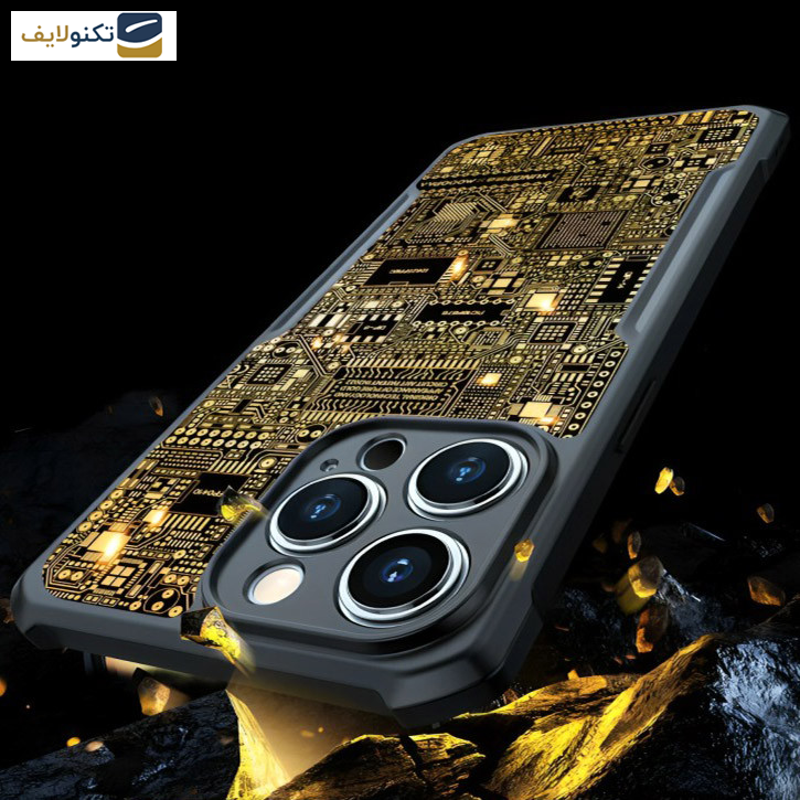 کاور ژاند مدل Gold مناسب برای گوشی موبایل اپل iPhone 15 Pro Max