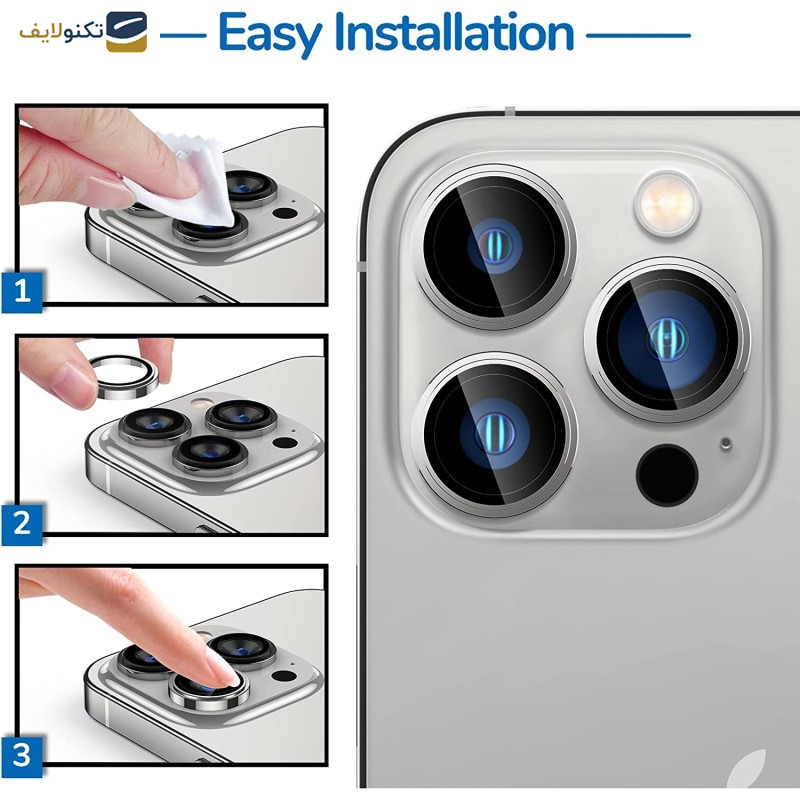 محافظ لنز دوربین کرا فیلم مدل رینگی کد 01 مناسب برای گوشی موبایل اپل iPhone 13 Pro / 13 Pro Max