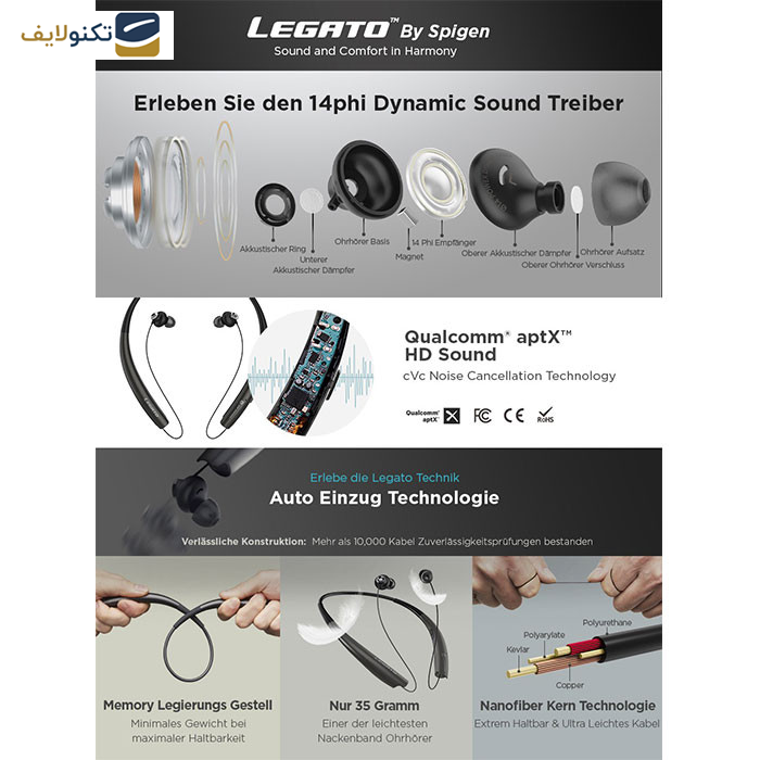 هدست اسپیگن مدل Legato Arc R72E