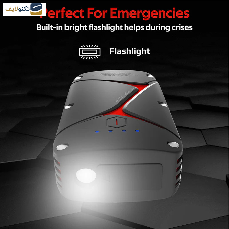 جامپ استارتر خودرو و پاوربانک پرومیت مدل SPARKTANK-16 ظرفیت 16000 میلی آمپر ساعت جامپ استارتر خودرو و پاوربانک پرومیت مدل SPARKTANK-16 ظرفیت 16000 میلی آمپر ساعت