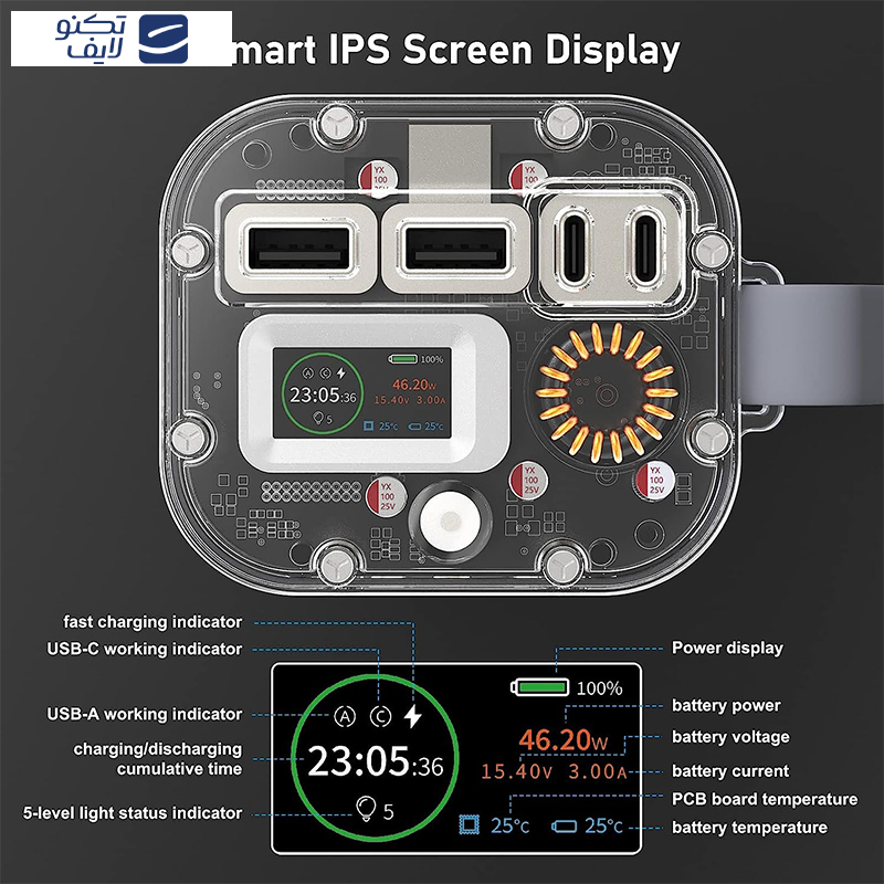 پاوربانک هیسکا مدل HP-444PD ظرفیت 40000 میلی آمپر ساعت پاوربانک هیسکا مدل HP-444PD ظرفیت 40000 میلی آمپر ساعت