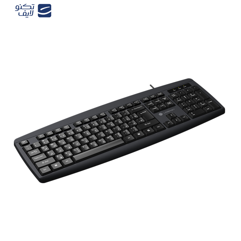 کیبورد با سیم لاجی کی مدل K113B، سوییچ ممبران، Full-Size