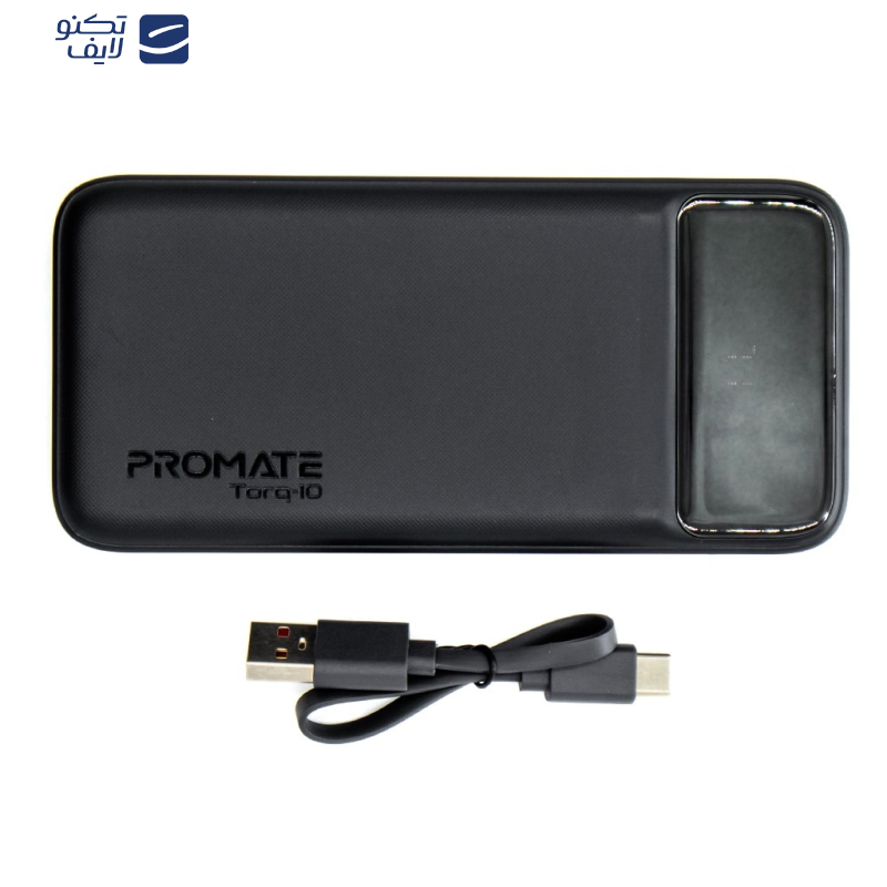 پاوربانک پرومیت مدل TORQ-10.BLACK ظرفیت 10000 میلی آمپر ساعت