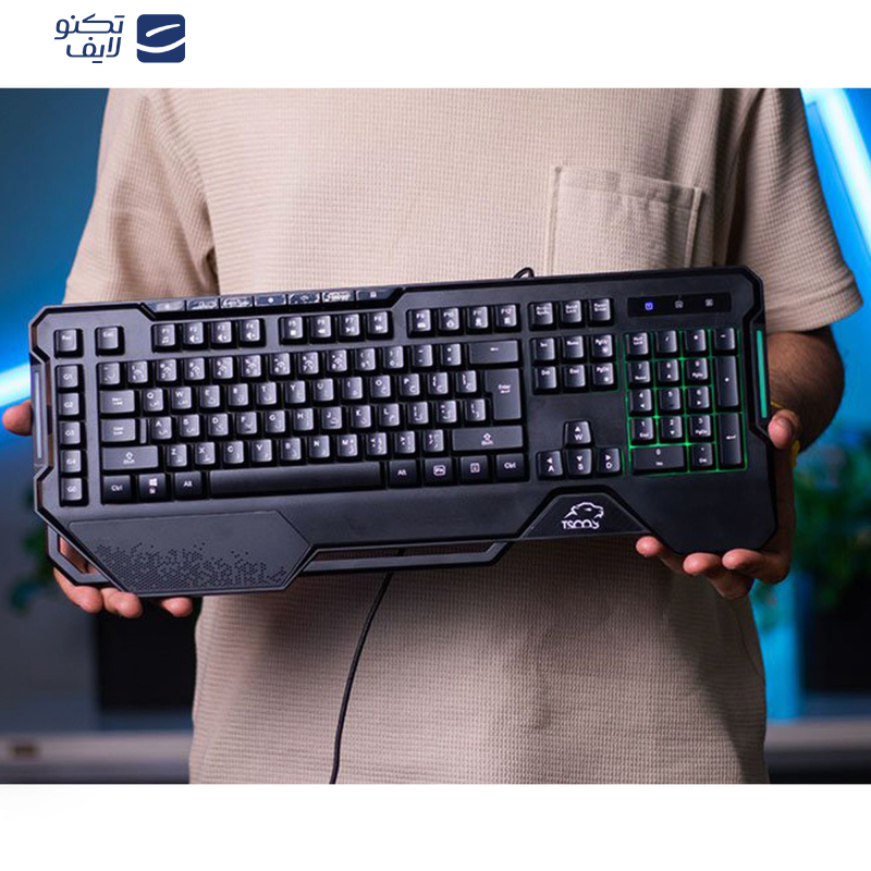 کیبورد گیمینگ تسکو مدل GK 8126، سوییچ ممبران، Full-Size، نورپردازی RGB