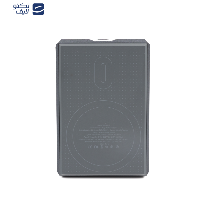  پاوربانک هیسکا مدل HP-124PD ظرفیت 10000 میلی آمپر ساعت