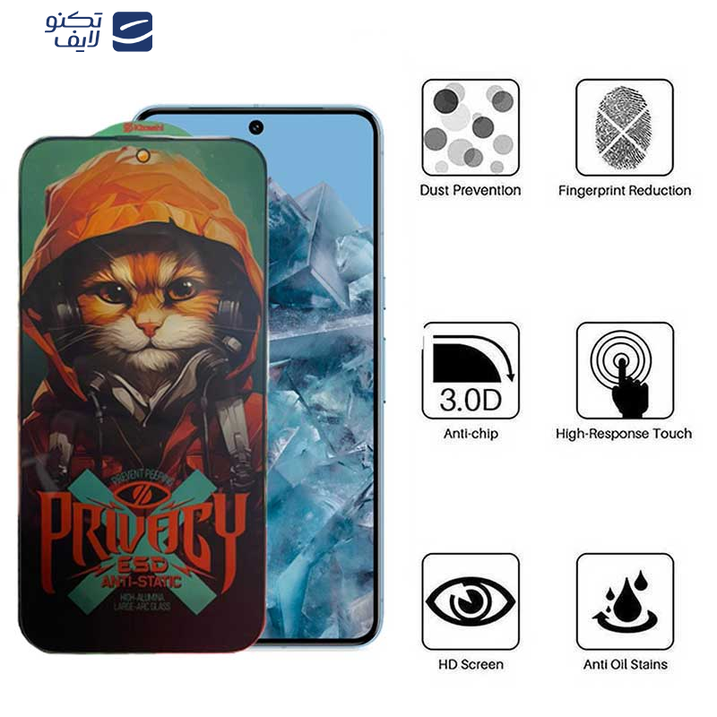 محافظ صفحه نمایش حریم شخصی اپیکوی مدل Privacy Hoodie Cat مناسب برای گوشی موبایل گوگل Pixel 9 Pro XL محافظ صفحه نمایش حریم شخصی اپیکوی مدل Privacy Hoodie Cat مناسب برای گوشی موبایل گوگل Pixel 9 Pro XL