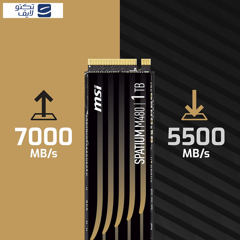 اس اس دی اینترنال ام اس آی مدل SPATIUM M480 PCIe 4.0 NVMe M.2 ظرفیت یک ترابایت 