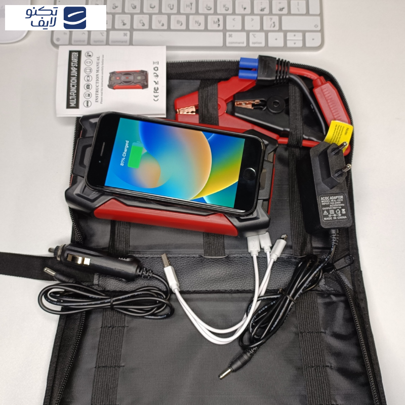 جامپ استارتر مدل Zuix ظرفیت 39800 میلی آمپر ساعت