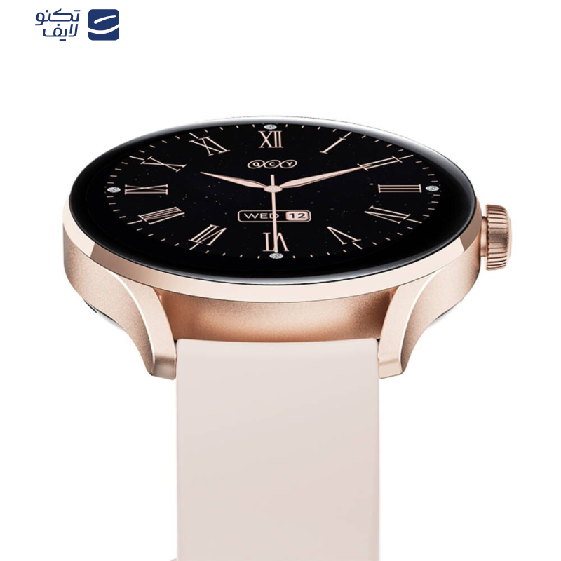 ساعت هوشمند کیو سی وای مدل MSU WATCH ELITE PUNCHING  دارای قابلیت های صفحه نمایش رنگی، صفحه نمایش لمسی، کنترل موسیقی (Music Player)، قابلیت مکالمه از طریق بلوتوث بند سیلیکون