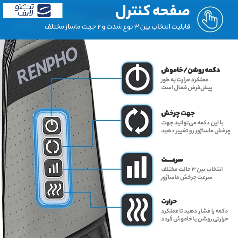 ماساژور برقی گردن و شانه رنفو مدل SNM061