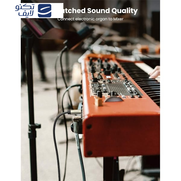 کابل تبدیل جک 6.5 میلی‌متری به جک 3.5 میلی‌متری یوگرین مدل AV128 کد 10639 طول ۳ متر