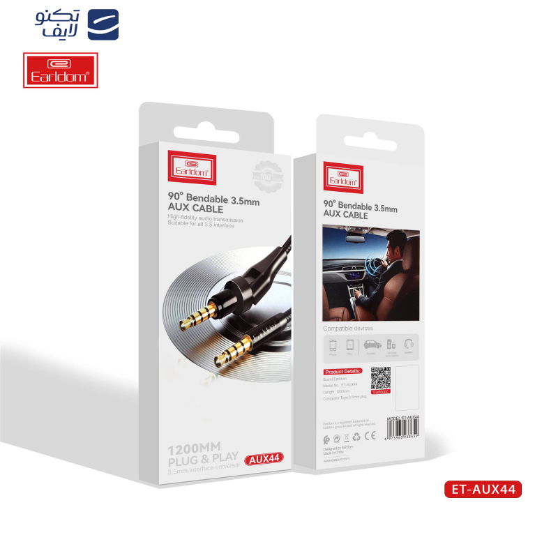 کابل AUX ارلدام مدل ET-AUX44 طول 1.2 متر