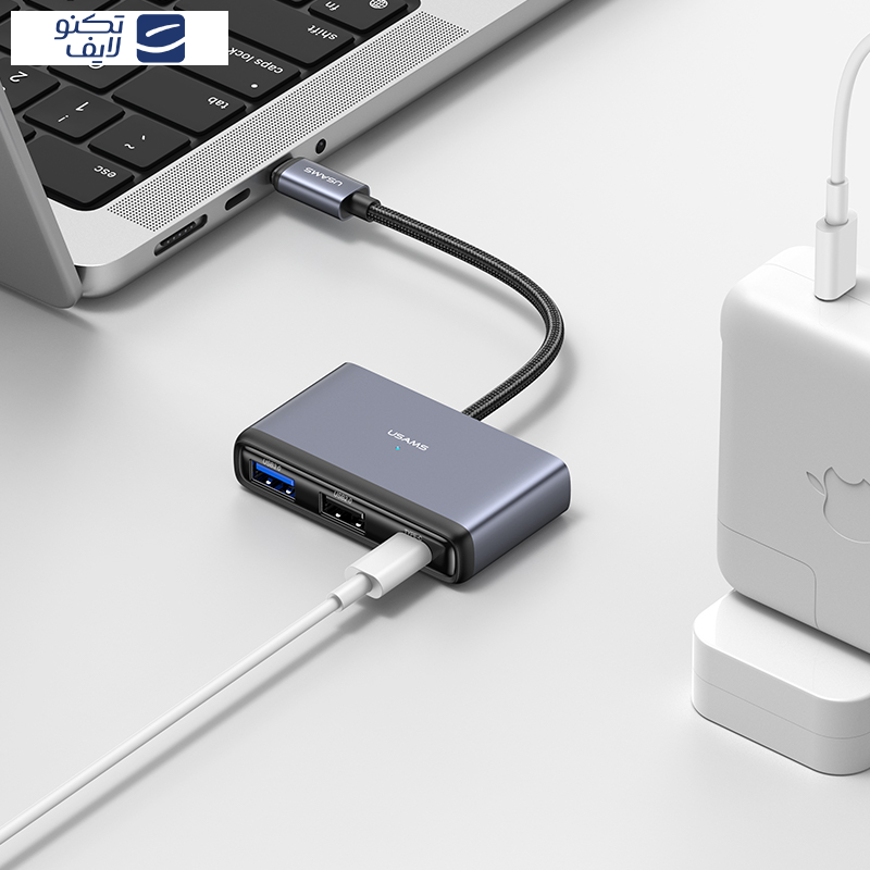 هاب 5 پورت یوسمز مدل SJ628 5in1 Type-C HUB