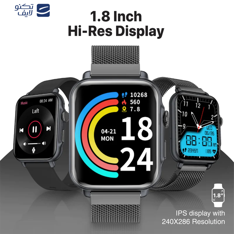 ساعت هوشمند پرومیت مدل PROWATCH-B18.GRAPHITE