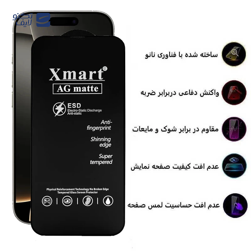 gallery-گلس گوشی مات اپل iphone 16 Pro اپیکوی مدل Xmart Ag Matte copy.png