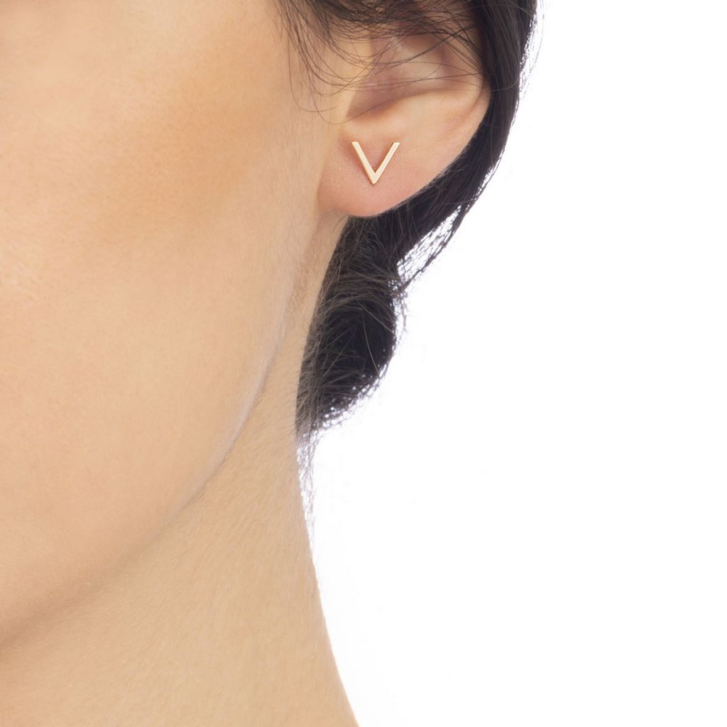 گوشواره طلا زنانه طلا 18عیار طرح هفتی هشتی