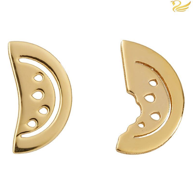 گوشواره طلای 18عیار طرح هندوانه