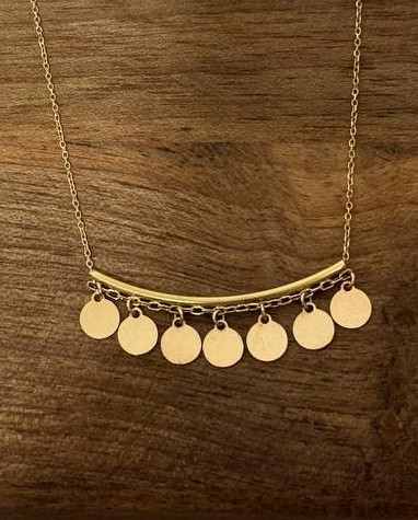 گردنبند طلا 18 عیار اپال گلد مدل آیسو پولکی گردنبند طلا 18 عیار اپال گلد مدل آیسو پولکی