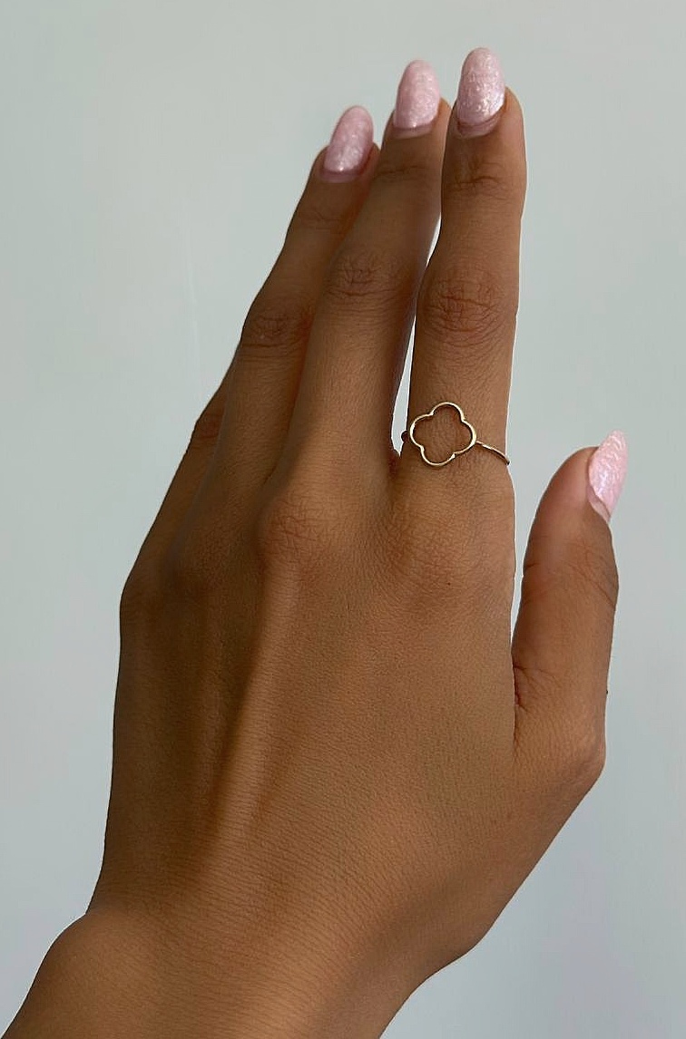 انگشتر طلا 18 عیار زنانه اپال گلد مدل مینیمال ونکلیف توخالی کد sh0437  سایز 57