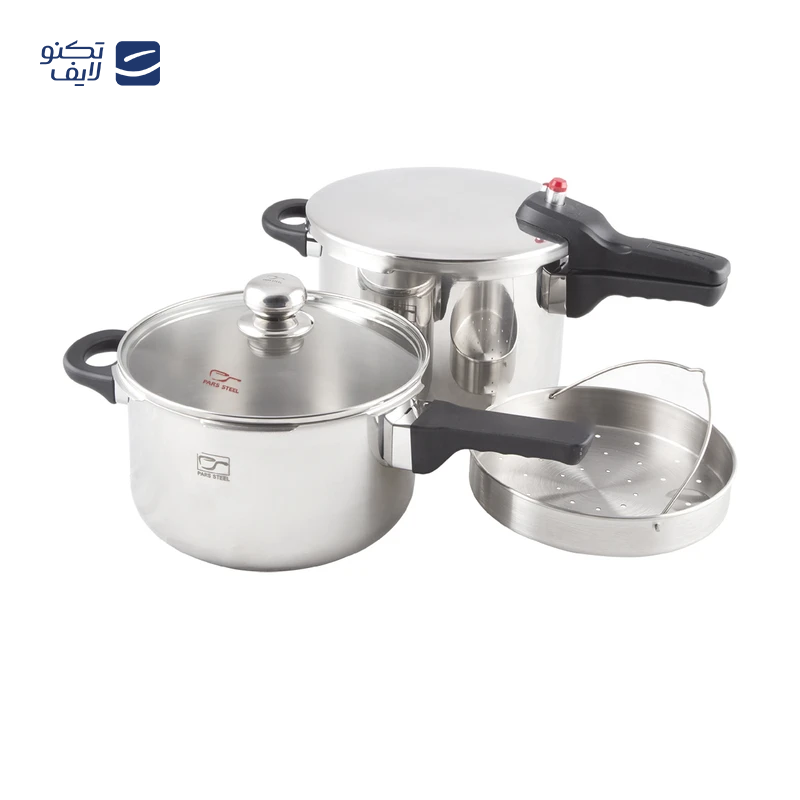 gallery-زودپز دوقلو 4/5 و 6 لیتری پارس استیل به همراه درب پیرکس و سبد بخارپز-gallery-2-TLP-144345_44106761-fe22-4933-9f0a-efd457c9df3c.png