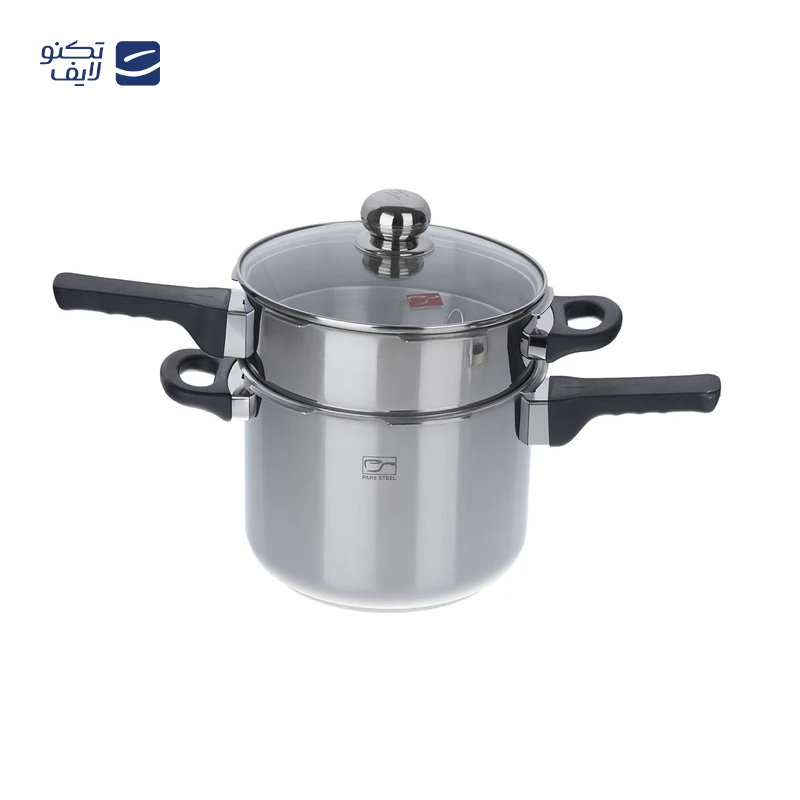gallery-زودپز دوقلو 3 و 6 لیتری پارس استیل به همراه درب پیرکس و سبد بخارپز-gallery-2-TLP-144346_56c31be8-e0a0-4cff-bcab-a02dae1a0c5d.png