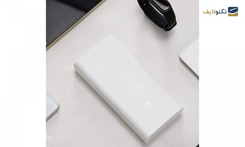 پاوربانک شیائومی مدل PLM18ZM ظرفیت 20000 میلی آمپر ساعت به همراه کابل تبدیل microUSB