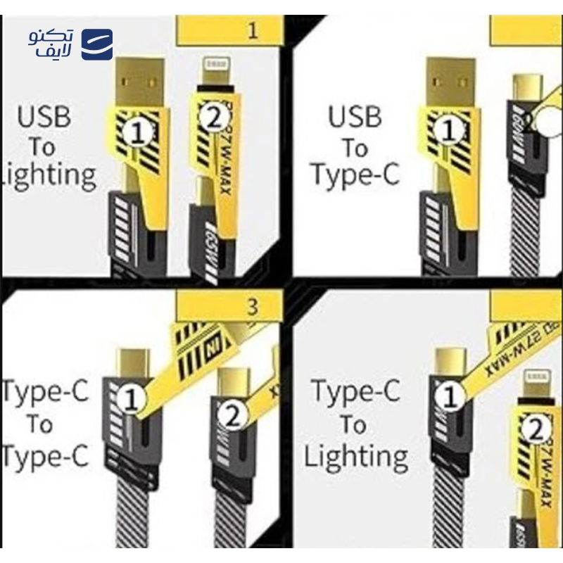 gallery-کابل تبدیل USB / تایپ سی به لایتنینگ / تایپ سی مدل 4IN1  FAST طول 1.2 متر-gallery-1-TLP-166446_f0f524f2-2cf0-4d38-91a2-f396306aedba.png