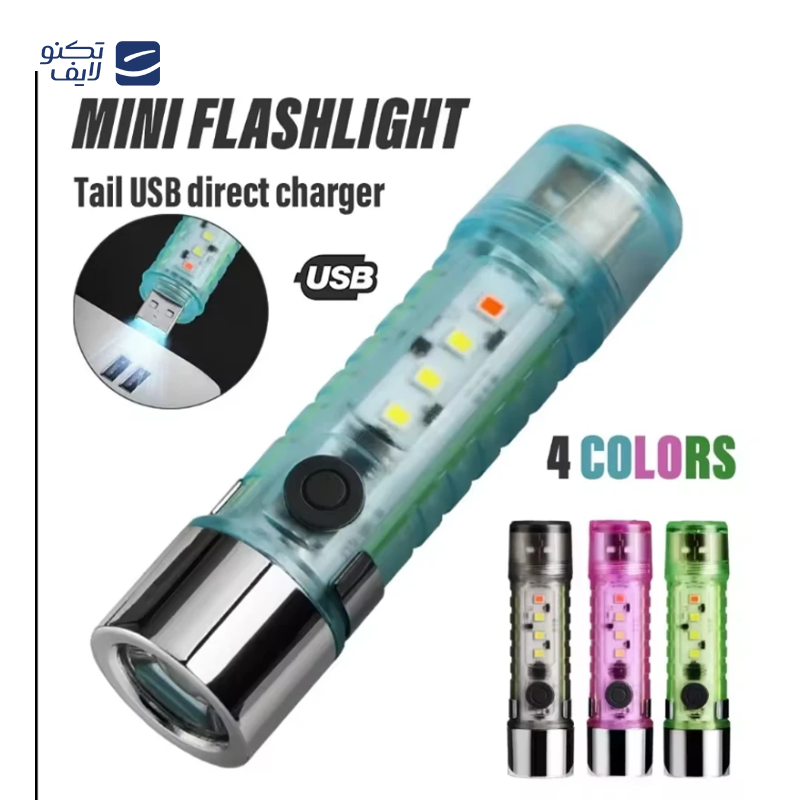 چراغ قوه دستی مدل شارژی کد USB ZJ-023 چراغ قوه دستی مدل شارژی کد USB ZJ-023