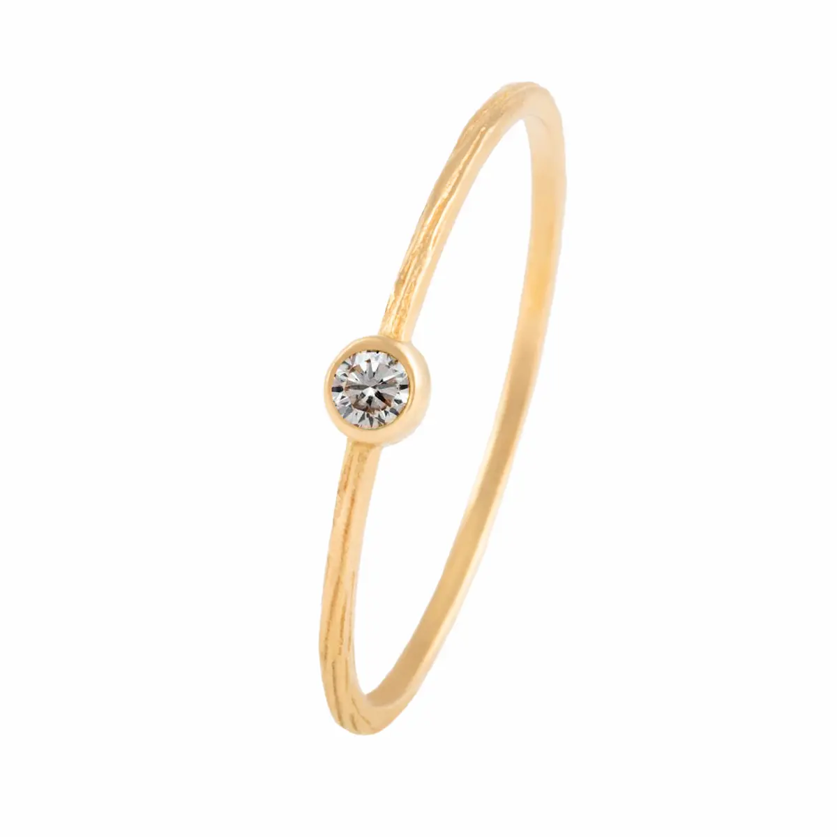 انگشتر طلای 18 عیار زنانه بان گالری مدل نگینی میلا