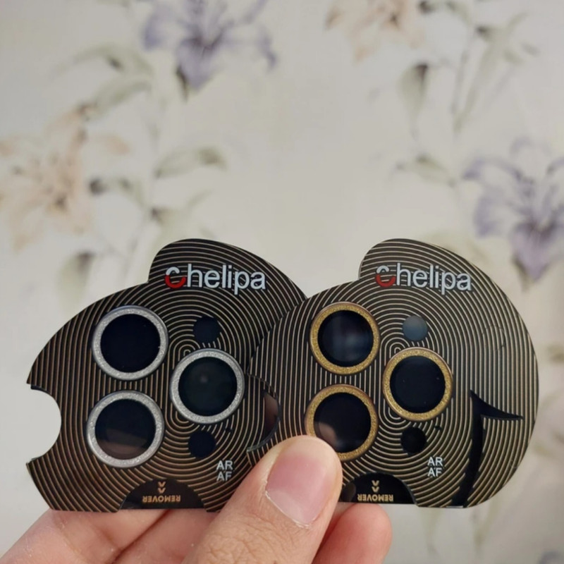 محافظ لنز دوربین شیشه ای اوجی مدل chelipa shine مناسب برای گوشی موبایل اپل iPhone 16 Pro